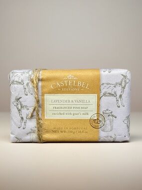 Castelbel Lavender & Vanilla Scented Bath Soap Bar 300g (10.5 oz) Goat Milk New
